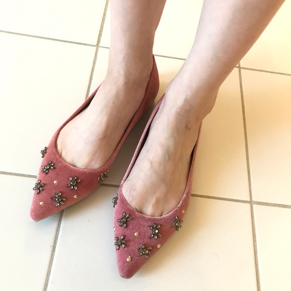 NWOT Sam Edelman Circus velvet pointed toe flats - Picture 5 of 5